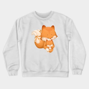 Mommy Fox and Her Kid Crewneck Sweatshirt